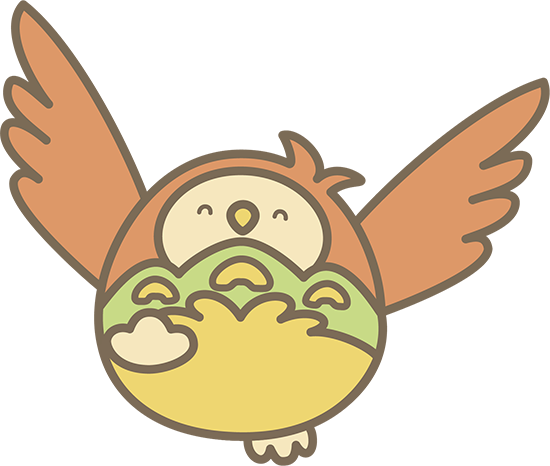 バンザイしているプクスケのイラスト